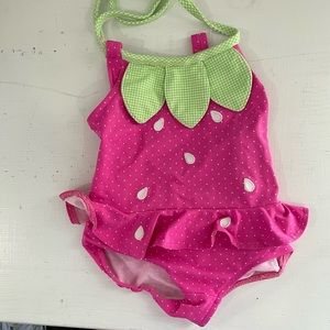 Florence Eiseman 24m strawberry halter swimsuit